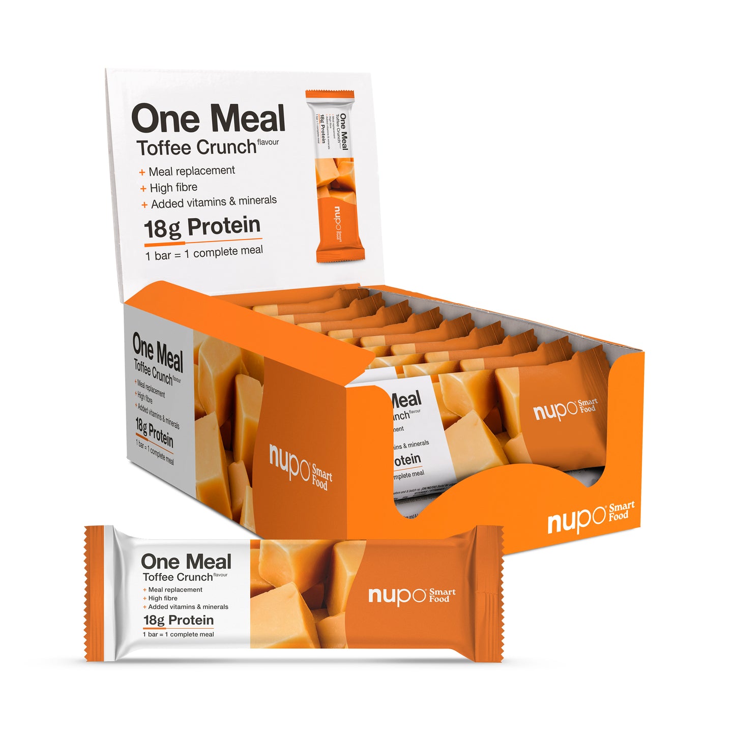 NUPO Tyčinka One Meal Bar Chrumkavý Karamel - 15 ks