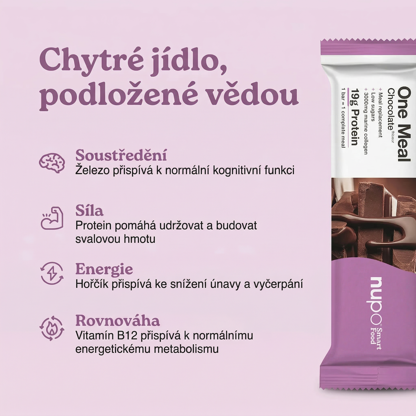 NUPO Tyčinka One Meal Čokoláda
