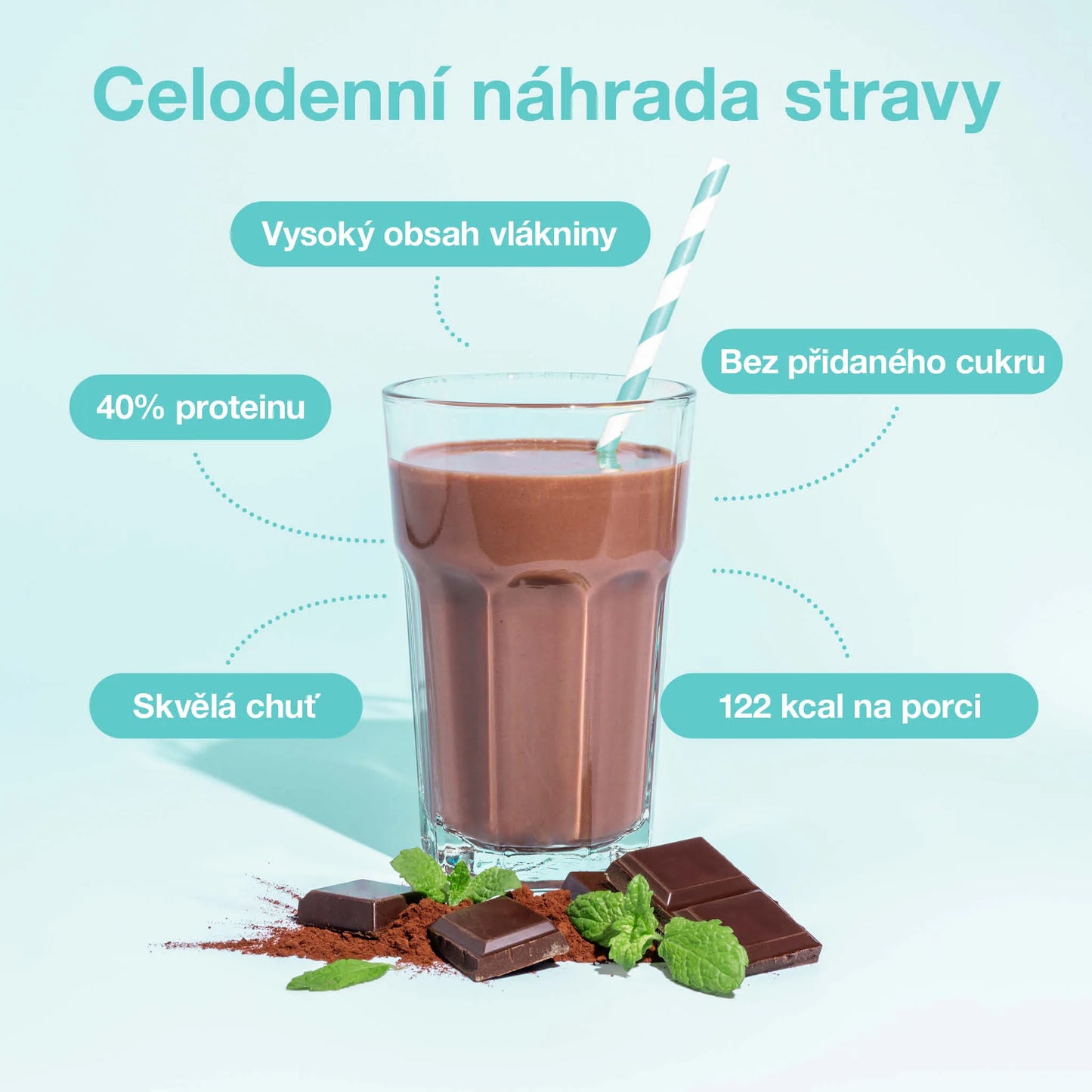 NUPO Diéta – šejk Čokoláda-mäta (bez laktózy)