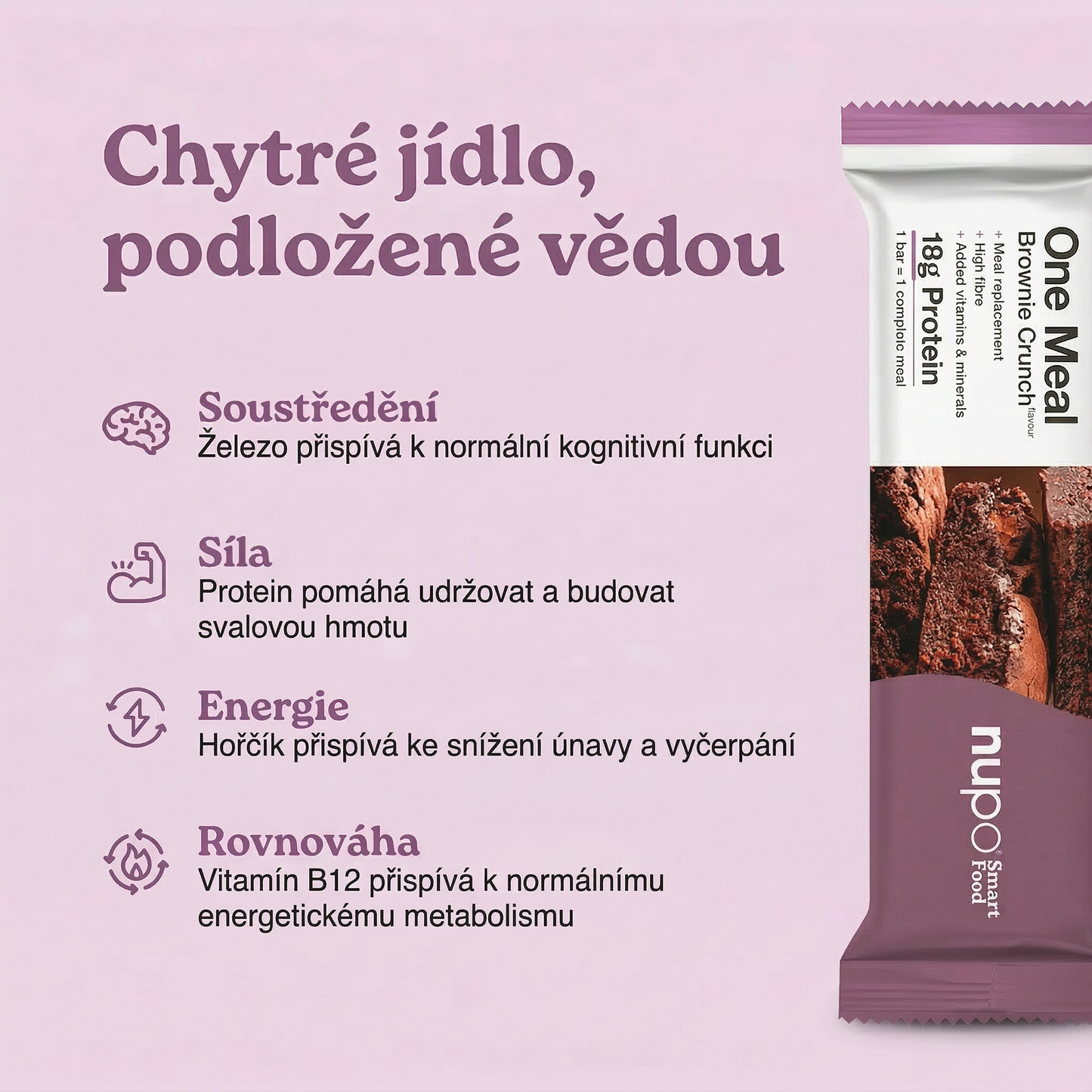 NUPO Tyčinka One Meal Chrumkavé Brownie
