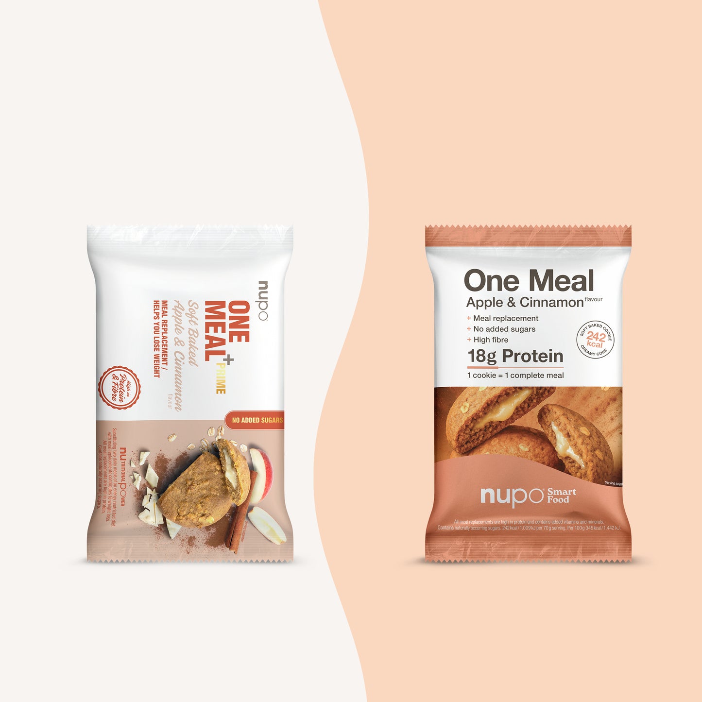 NUPO Koláčik ONE MEAL +Prime Jablko-škorica