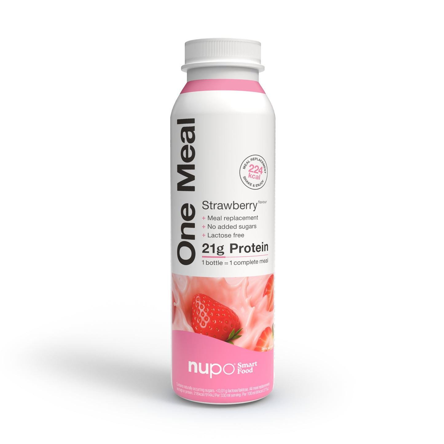 NUPO One Meal +Prime nápoj Jahoda – bez laktózy