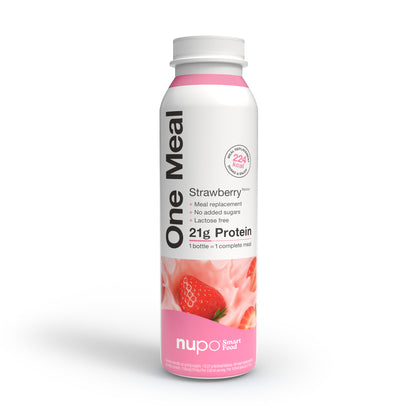 NUPO One Meal +Prime nápoj Jahoda – bez laktózy