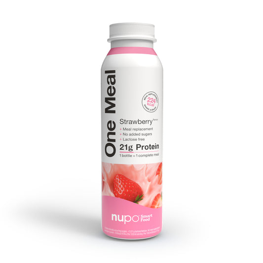 NUPO One Meal +Prime nápoj Jahoda – bez laktózy