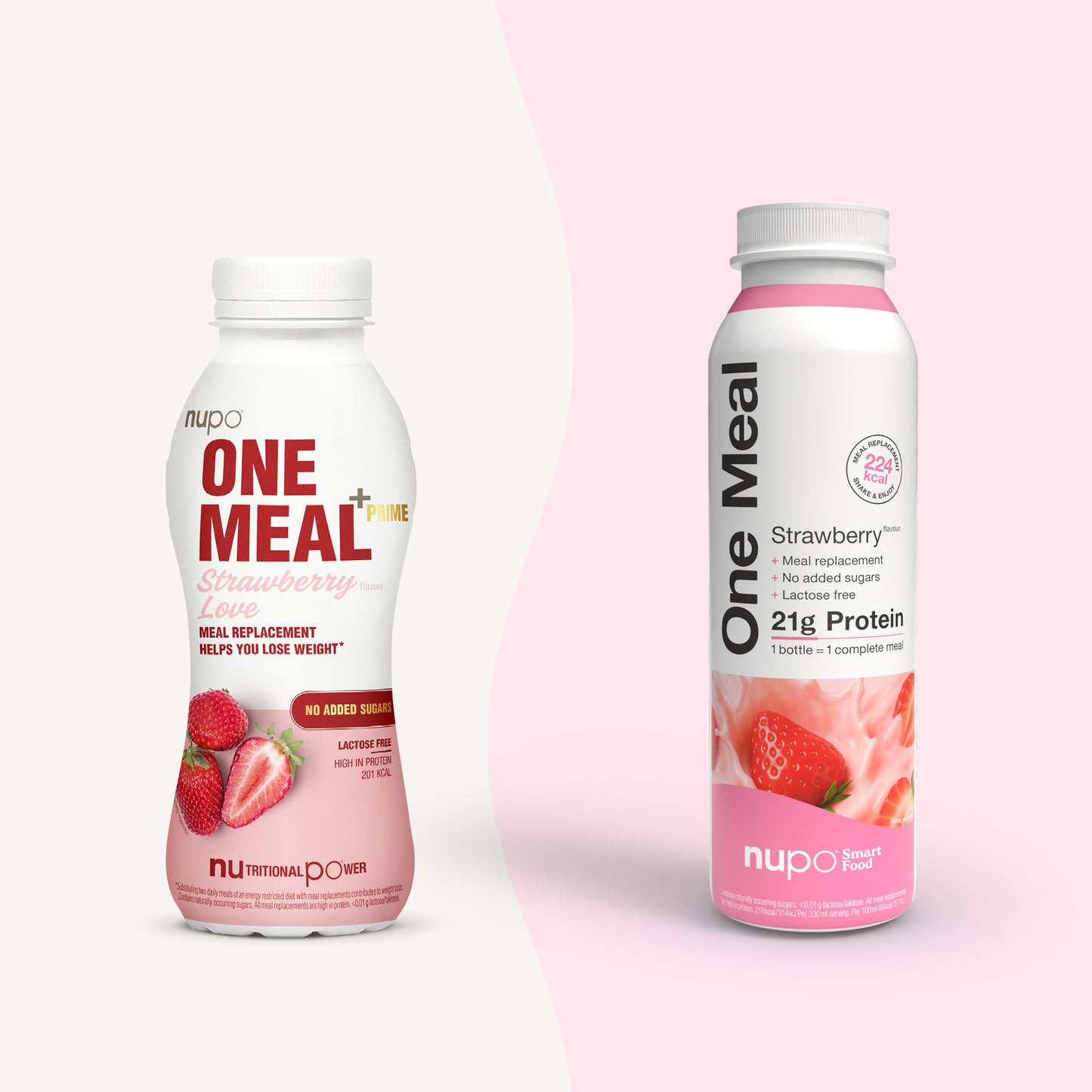 NUPO One Meal +Prime nápoj Jahoda – bez laktózy