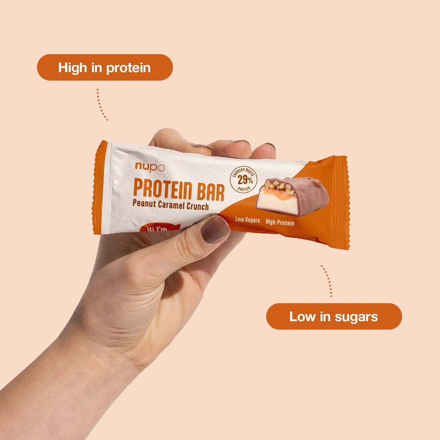 NUPO Proteínová tyčinka Peanut Crunch 12ks